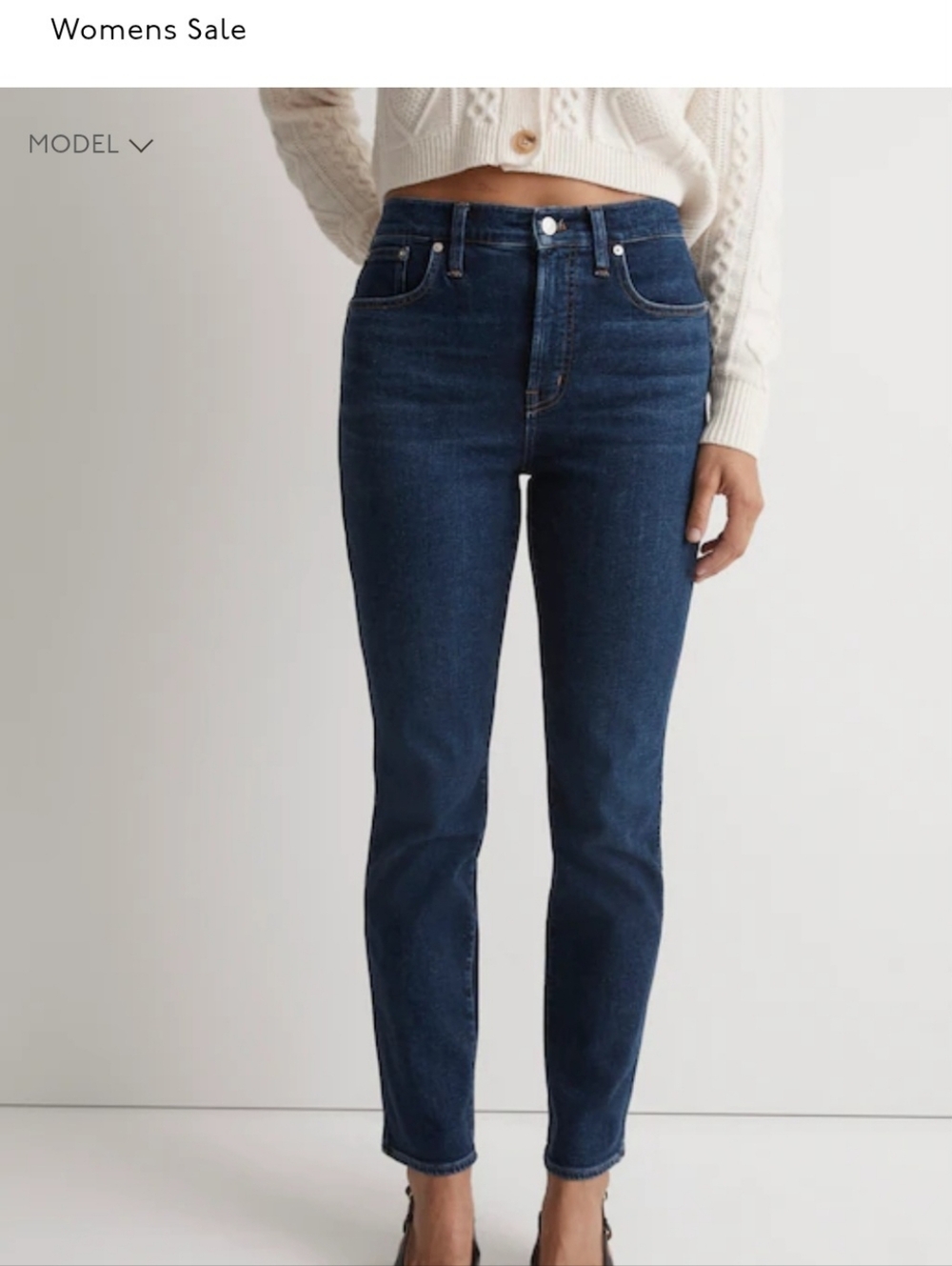Madewell Dark Indigo Curvy perfect Vintage Jean